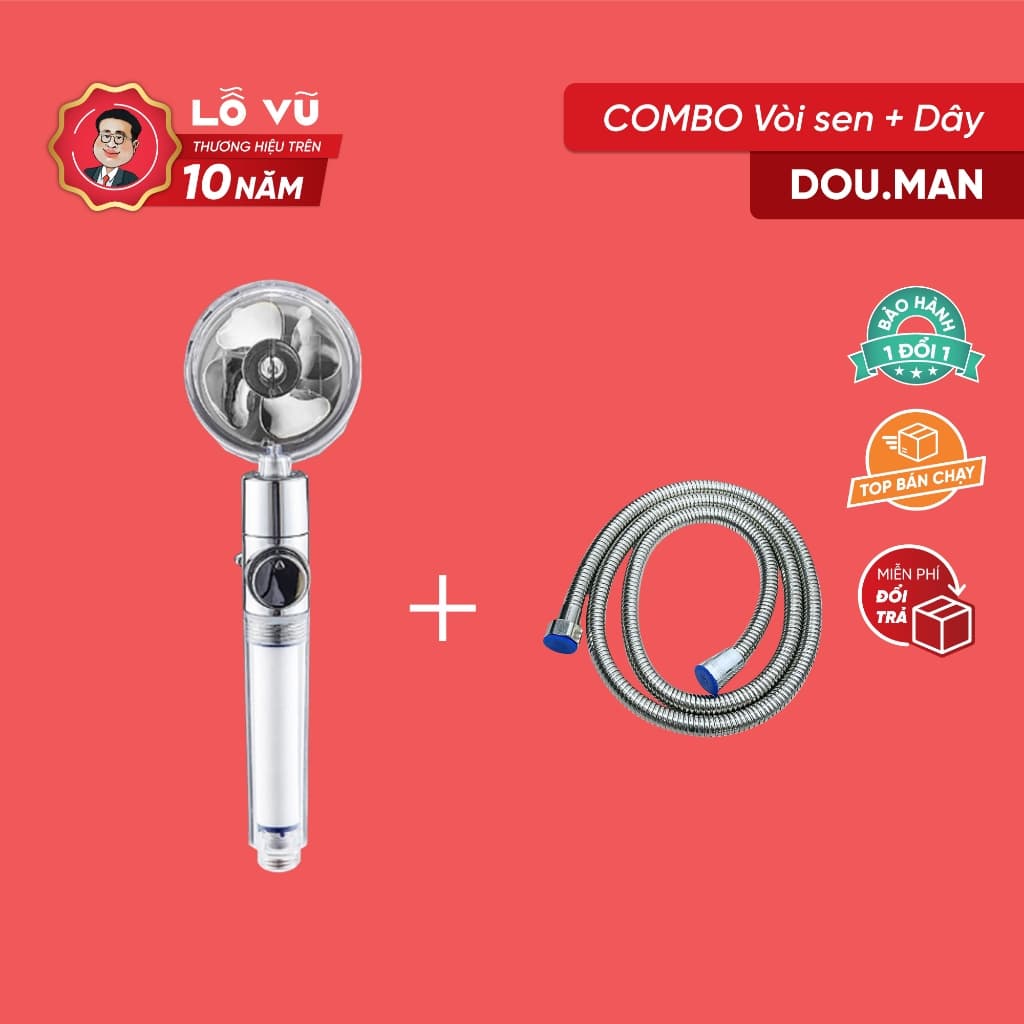 Combo vòi sen Douman + dây 1.5m