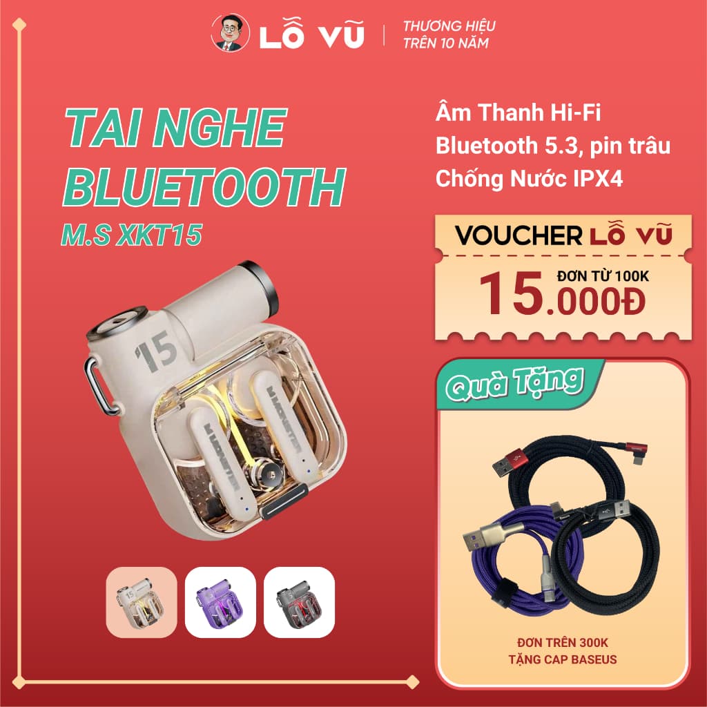 Tai Nghe Bluetooth Monster XKT15 - Xám đen