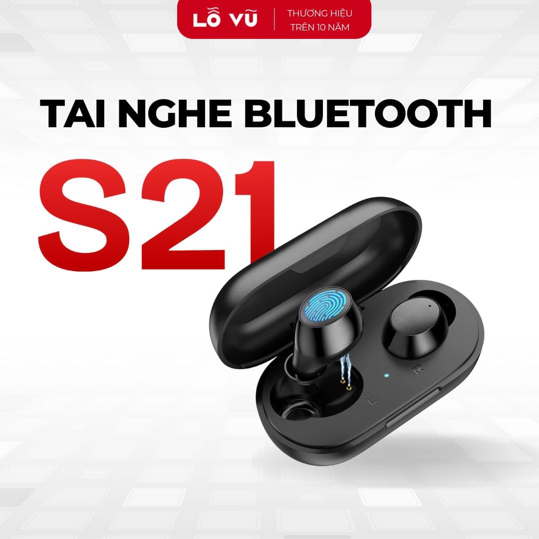 Tai nghe bluetooth earbuds S21 - Đen