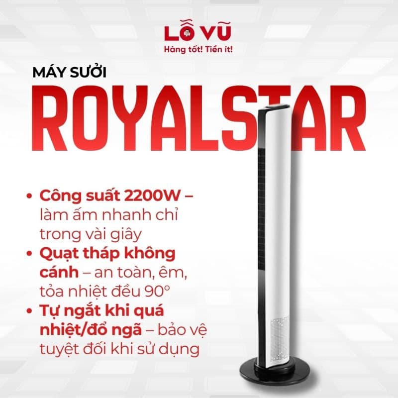 Máy sưởi Royalstar