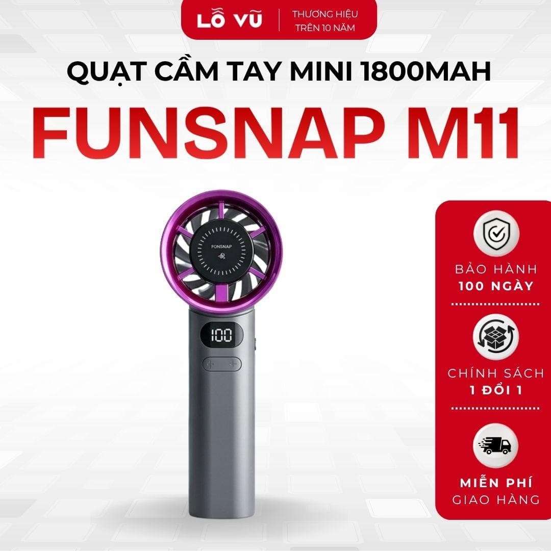 Quạt cầm tay mini Funsnap M11 , pin 1800mAh