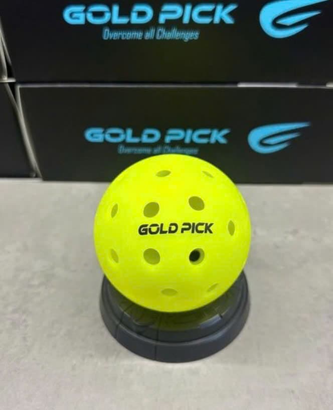 Hộp 6 quả bóng thi đấu Pickleball chính hãng Gold Pick, bóng 40 lỗ, nhựa nguyên sinh