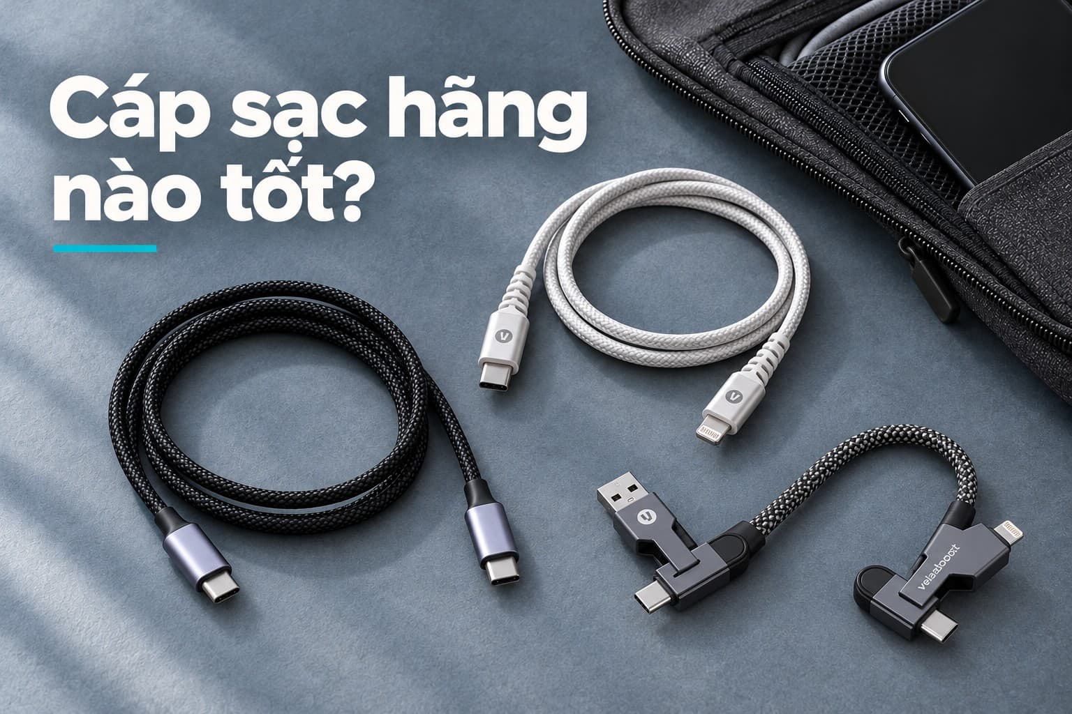 Cáp sạc hãng nào tốt nhất 2026? Gợi ý theo nhu cầu và ngân sách