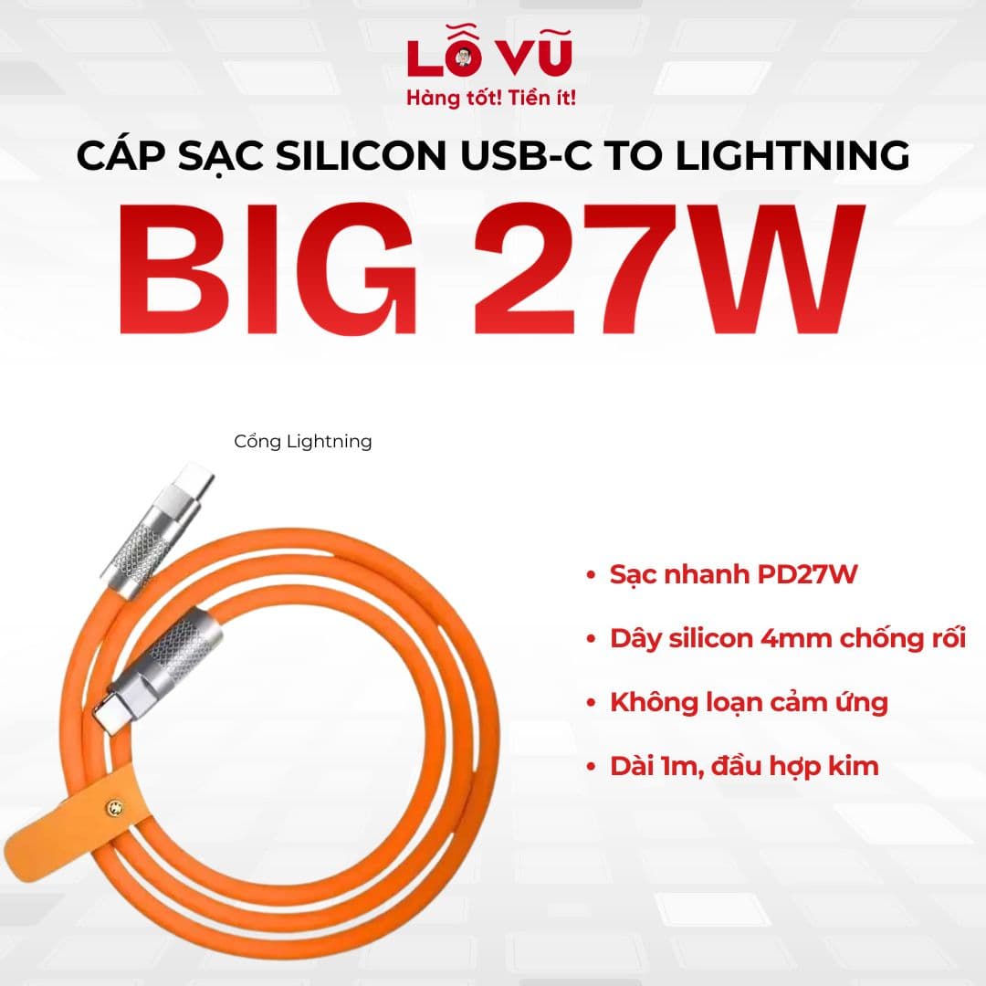 Cáp BIG silicon C to L (không hộp)