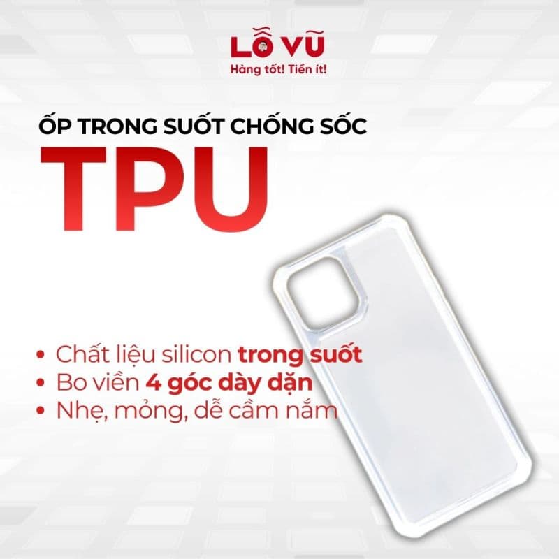Ốp lưng TPU trong suốt chống sốc 2.0mm - Bảo vệ tối ưu, khoe trọn vẻ đẹp iPhone, bo góc dày dặn, giá cực tốt