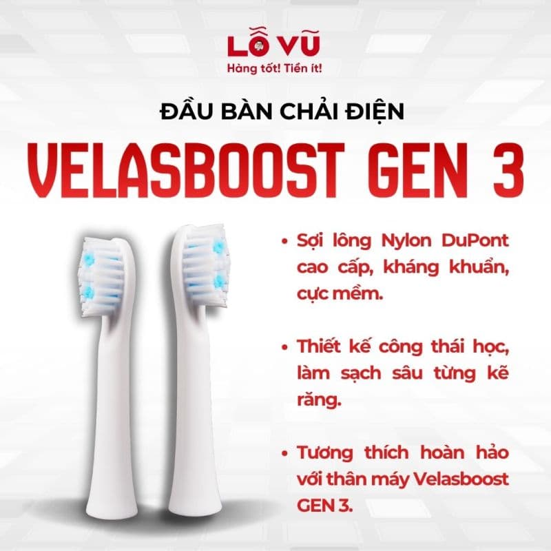 Đầu bàn chải điện velasboost GEN 3