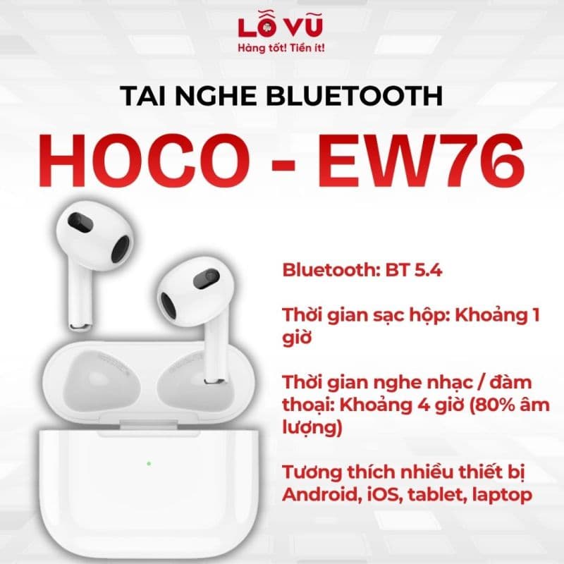 Tai nghe bluetooth Hoco - EW76