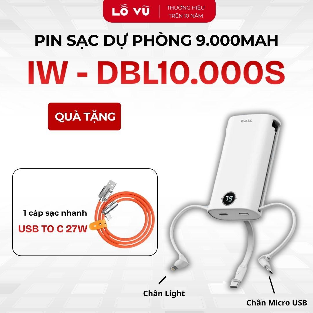 Pin dự phòng iWALK DBL10.000S - Trắng