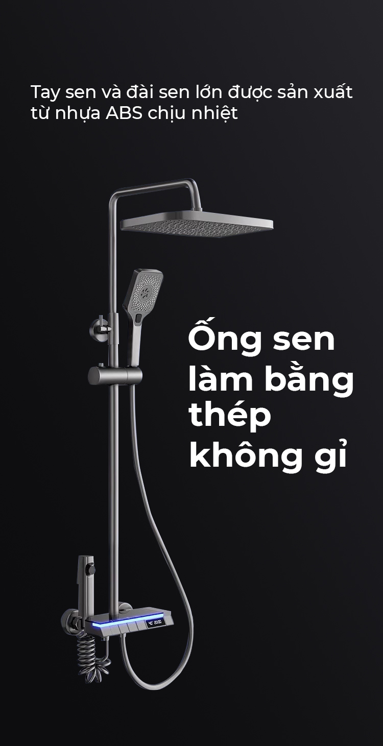 Bộ vòi sen hiển thị nhiệt độ - V9