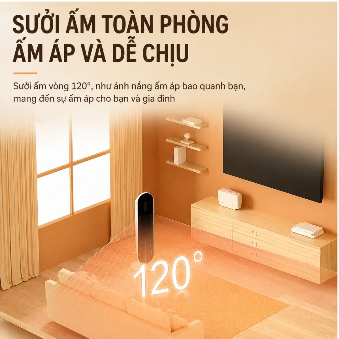 Máy sưởi đứng DB Home BL-K11-D (Cảm ứng + Remote)