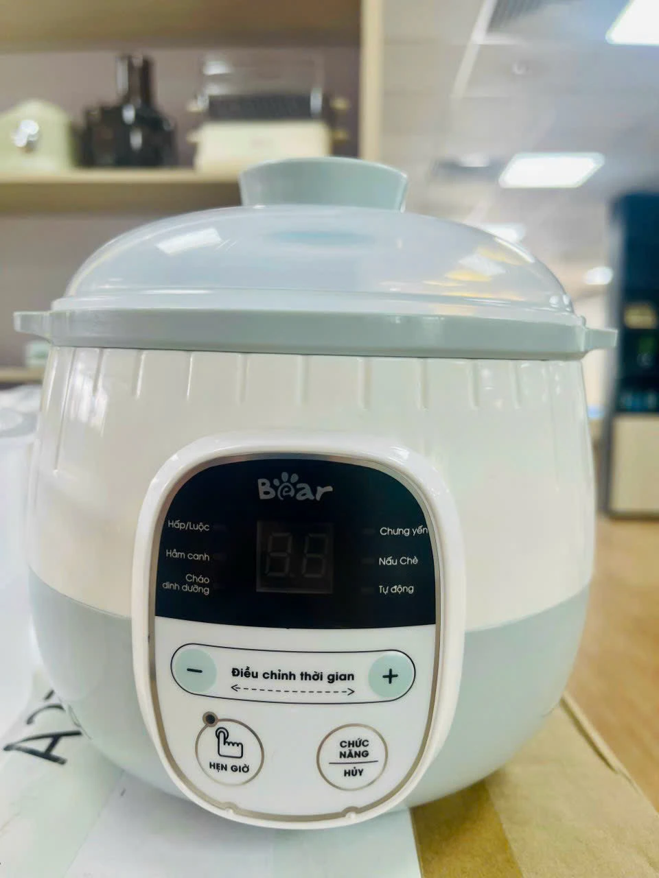 Nồi nấu chậm 0.8L Bear SUBE001 - Xanh